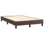 vidaXL Boxspringbett mit Matratze Braun 120x200 cm Kunstleder vidaXL Boxspringbett mit Matratze Braun 120x200 cm Kunstleder