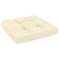 Garten-Mittelsofa mit Creme Kissen Massivholz Kiefer Garten-Mittelsofa mit Creme Kissen Massivholz Kiefer