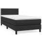 vidaXL Boxspringbett mit Matratze Schwarz 100x200 cm Kunstleder vidaXL Boxspringbett mit Matratze Schwarz 100x200 cm Kunstleder