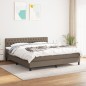 vidaXL Boxspringbett mit Matratze Taupe 180x200 cm Stoff vidaXL Boxspringbett mit Matratze Taupe 180x200 cm Stoff