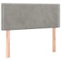 vidaXL Boxspringbett mit Matratze Hellgrau 100x200 cm Samt vidaXL Boxspringbett mit Matratze Hellgrau 100x200 cm Samt
