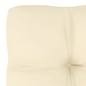 Garten-Ecksofa mit Creme Kissen Massivholz Kiefer Garten-Ecksofa mit Creme Kissen Massivholz Kiefer