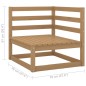 Garten-Ecksofa mit Creme Kissen Massivholz Kiefer Garten-Ecksofa mit Creme Kissen Massivholz Kiefer