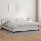 vidaXL Boxspringbett mit Matratze Weiß 200x200 cm Kunstleder vidaXL Boxspringbett mit Matratze Weiß 200x200 cm Kunstleder