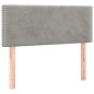 vidaXL Boxspringbett mit Matratze Hellgrau 90x200 cm Samt vidaXL Boxspringbett mit Matratze Hellgrau 90x200 cm Samt