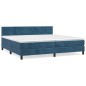 vidaXL Boxspringbett mit Matratze Dunkelblau 200x200 cm Samt vidaXL Boxspringbett mit Matratze Dunkelblau 200x200 cm Samt