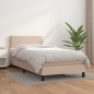 vidaXL Boxspringbett Matratze Cappuccino-Braun 100x200cm Kunstleder vidaXL Boxspringbett Matratze Cappuccino-Braun 100x200cm Kunstleder