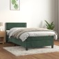 vidaXL Boxspringbett mit Matratze Dunkelgrün 80x200 cm Samt vidaXL Boxspringbett mit Matratze Dunkelgrün 80x200 cm Samt
