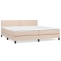 vidaXL Boxspringbett Matratze Cappuccino-Braun 200x200cm Kunstleder vidaXL Boxspringbett Matratze Cappuccino-Braun 200x200cm Kunstleder