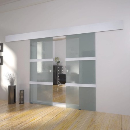 vidaXL Doppelschiebetür Glas