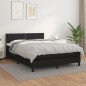 vidaXL Boxspringbett mit Matratze Schwarz 140x200 cm Kunstleder vidaXL Boxspringbett mit Matratze Schwarz 140x200 cm Kunstleder