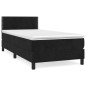 vidaXL Boxspringbett mit Matratze Schwarz 80x200 cm Samt vidaXL Boxspringbett mit Matratze Schwarz 80x200 cm Samt