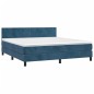 vidaXL Boxspringbett mit Matratze Dunkelblau 160x200 cm Samt vidaXL Boxspringbett mit Matratze Dunkelblau 160x200 cm Samt
