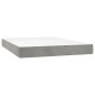 vidaXL Boxspringbett mit Matratze Hellgrau 140x200 cm Samt vidaXL Boxspringbett mit Matratze Hellgrau 140x200 cm Samt