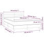 vidaXL Boxspringbett mit Matratze Hellgrau 140x200 cm Samt vidaXL Boxspringbett mit Matratze Hellgrau 140x200 cm Samt