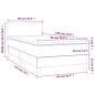 vidaXL Boxspringbett mit Matratze Dunkelgrau 90x190 cm Samt vidaXL Boxspringbett mit Matratze Dunkelgrau 90x190 cm Samt