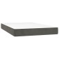 vidaXL Boxspringbett mit Matratze Dunkelgrau 120x200 cm Samt vidaXL Boxspringbett mit Matratze Dunkelgrau 120x200 cm Samt
