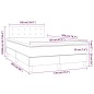 vidaXL Boxspringbett mit Matratze Dunkelgrau 120x200 cm Samt vidaXL Boxspringbett mit Matratze Dunkelgrau 120x200 cm Samt