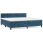 vidaXL Boxspringbett mit Matratze Dunkelblau 200x200 cm Samt vidaXL Boxspringbett mit Matratze Dunkelblau 200x200 cm Samt