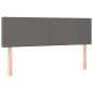 vidaXL Boxspringbett mit Matratze Grau 140x190 cm Kunstleder vidaXL Boxspringbett mit Matratze Grau 140x190 cm Kunstleder