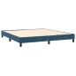 vidaXL Boxspringbett mit Matratze Dunkelblau 160x200 cm Samt vidaXL Boxspringbett mit Matratze Dunkelblau 160x200 cm Samt