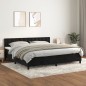 vidaXL Boxspringbett mit Matratze Schwarz 200x200 cm Samt vidaXL Boxspringbett mit Matratze Schwarz 200x200 cm Samt