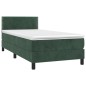 vidaXL Boxspringbett mit Matratze Dunkelgrün 100x200 cm Samt vidaXL Boxspringbett mit Matratze Dunkelgrün 100x200 cm Samt