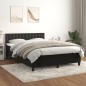 vidaXL Boxspringbett mit Matratze Schwarz 140x200 cm Samt vidaXL Boxspringbett mit Matratze Schwarz 140x200 cm Samt