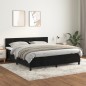vidaXL Boxspringbett mit Matratze Schwarz 180x200 cm Samt vidaXL Boxspringbett mit Matratze Schwarz 180x200 cm Samt