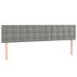 vidaXL Boxspringbett mit Matratze Hellgrau 160x200 cm Samt vidaXL Boxspringbett mit Matratze Hellgrau 160x200 cm Samt