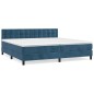 vidaXL Boxspringbett mit Matratze Dunkelblau 200x200 cm Samt vidaXL Boxspringbett mit Matratze Dunkelblau 200x200 cm Samt
