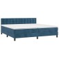 vidaXL Boxspringbett mit Matratze Dunkelblau 200x200 cm Samt vidaXL Boxspringbett mit Matratze Dunkelblau 200x200 cm Samt