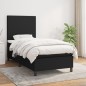 vidaXL Boxspringbett mit Matratze Schwarz 90x200 cm Stoff vidaXL Boxspringbett mit Matratze Schwarz 90x200 cm Stoff