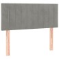 vidaXL Boxspringbett mit Matratze Hellgrau 100x200 cm Samt vidaXL Boxspringbett mit Matratze Hellgrau 100x200 cm Samt
