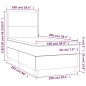 vidaXL Boxspringbett mit Matratze Dunkelbraun 100x200 cm Stoff vidaXL Boxspringbett mit Matratze Dunkelbraun 100x200 cm Stoff