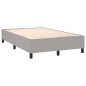 vidaXL Boxspringbett mit Matratze Hellgrau 120x200 cm Stoff vidaXL Boxspringbett mit Matratze Hellgrau 120x200 cm Stoff