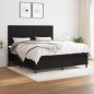 vidaXL Boxspringbett mit Matratze Schwarz 180x200 cm Stoff vidaXL Boxspringbett mit Matratze Schwarz 180x200 cm Stoff