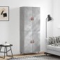 Highboard Betongrau 69,5x34x180 cm Holzwerkstoff Highboard Betongrau 69,5x34x180 cm Holzwerkstoff