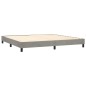 vidaXL Boxspringbett mit Matratze Hellgrau 200x200 cm Samt vidaXL Boxspringbett mit Matratze Hellgrau 200x200 cm Samt