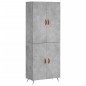 Highboard Betongrau 69,5x34x180 cm Holzwerkstoff Highboard Betongrau 69,5x34x180 cm Holzwerkstoff