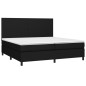 vidaXL Boxspringbett mit Matratze Schwarz 200x200 cm Stoff vidaXL Boxspringbett mit Matratze Schwarz 200x200 cm Stoff