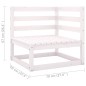 vidaXL Gartensofa 2-Sitzer mit Kissen Kiefer Massivholz Weiß vidaXL Gartensofa 2-Sitzer mit Kissen Kiefer Massivholz Weiß