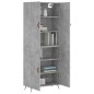 Highboard Betongrau 69,5x34x180 cm Holzwerkstoff Highboard Betongrau 69,5x34x180 cm Holzwerkstoff