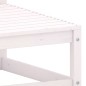 Garten-Fußhocker mit Kissen 2 Stk. Weiß Massivholz Kiefer Garten-Fußhocker mit Kissen 2 Stk. Weiß Massivholz Kiefer