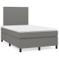 vidaXL Boxspringbett mit Matratze Dunkelgrau 120x200 cm Stoff vidaXL Boxspringbett mit Matratze Dunkelgrau 120x200 cm Stoff