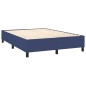 vidaXL Boxspringbett mit Matratze Blau 140x200 cm Stoff vidaXL Boxspringbett mit Matratze Blau 140x200 cm Stoff