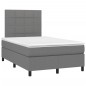 vidaXL Boxspringbett mit Matratze Dunkelgrau 120x200 cm Stoff vidaXL Boxspringbett mit Matratze Dunkelgrau 120x200 cm Stoff