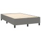 vidaXL Boxspringbett mit Matratze Dunkelgrau 120x200 cm Stoff vidaXL Boxspringbett mit Matratze Dunkelgrau 120x200 cm Stoff