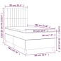 vidaXL Boxspringbett mit Matratze Dunkelgrau 90x190 cm Stoff vidaXL Boxspringbett mit Matratze Dunkelgrau 90x190 cm Stoff
