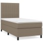 vidaXL Boxspringbett mit Matratze Taupe 90x200 cm Stoff vidaXL Boxspringbett mit Matratze Taupe 90x200 cm Stoff